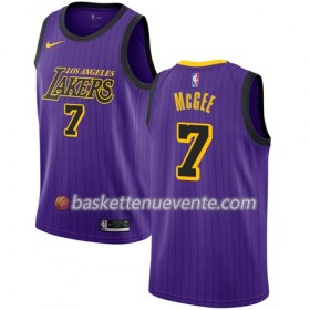 Maillot Basket Los Angeles Lakers JaVale McGee 7 2018-19 Nike City Edition Pourpre Swingman - Homme
